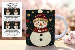 Graceful 11oz Mug Wrap Png Template , Snowman Product Image 1