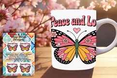 Quirky 11oz Mug Wrap Png Artwork , Butterfly Product Image 1