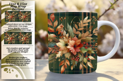 Unique 11oz Mug Wrap Png Template , Autumn Flower Product Image 1