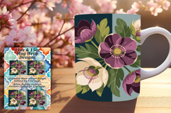 RADIANT 15oz Mug Wrap PNG Design , Flowers Product Image 1