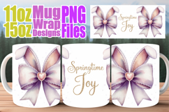 Radiant mornings sublimation mug wrap, Easter Bow Product Image 1