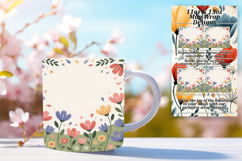 Gorgeous 11oz Mug Wrap Png Design , Flowers Product Image 1