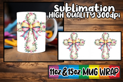 Pure bliss 11oz 15oz mug wrap, Flower Cross Product Image 1