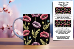 Funky 11oz Mug Wrap Png Artwork , Flowers Product Image 1