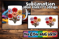 Cupid&#039;s 3D Embroidered Mug Design: Love Art Product Image 1