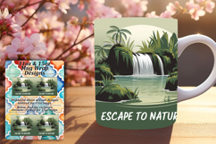 Lovely 11oz Mug Wrap Png Template , Adventure Product Image 1