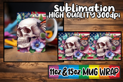 Blissful nights sublimation print wrap, Skull USA Product Image 1