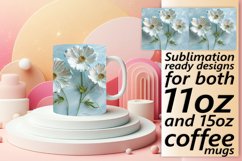 Elegant Flower Harmony: Sublimation 11oz/15oz Mug Product Image 1