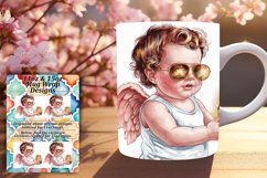 Playful 15oz Mug Wrap Png Artwork , Cupid Product Image 1
