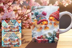 Colorful 11oz Mug Wrap Png Design , Cute Xmas Product Image 1