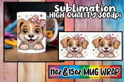 Happy hearts 11oz 15oz sublimation wrap, Cute Christmas Product Image 1