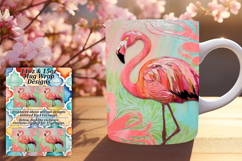 Magical 11oz Mug Wrap Png Design , Flamingo Product Image 1