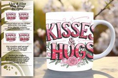 Floral 11oz Mug Wrap Png Template , Valentines Product Image 1