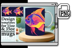 Neon Fantasy: Sublimation Patterns for 15oz Mug 11oz Product Image 1