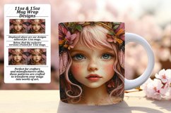 Lovely 15oz Mug Wrap Png Template , Fairy Product Image 1