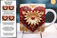 Glossy Mug Wrap for Valentines: 3D Love Product Image 1