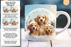 Whimsical Winter Wonders: 3D Christmas Animal Mug Wraps Product Image 1