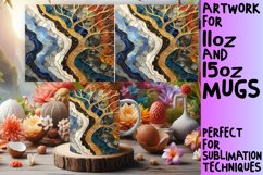 Glittery Seascape Mug Pattern: Spring Sublimation Product Image 1