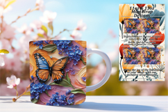 LUSH 15oz PNG Mug Wrap Template , 3D Flower Product Image 1
