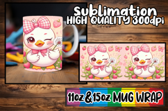 Cozy mornings 11oz 15oz mug wrap, Cute Goose Product Image 1
