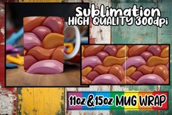 Vibrant Puff Visions: Sublimation Mug Wrap Product Image 1