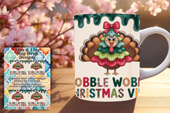 Graceful 11oz Mug Wrap Png Template , Holiday Product Image 1