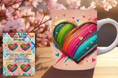 PLAYFUL PNG for 15oz Mug Wrap , Heart Product Image 1