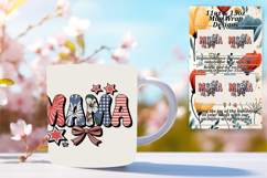 Vibrant 11oz Mug Wrap Png Design , Mama Product Image 1