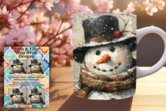 Snowman Mug Wrap Winter Holiday Sublimation 11oz 15oz Product Image 1