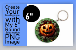 Bright Round Design for Keychains , 3D Pumpkin Product Image 1