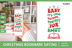 Christmas Bookmark Saying SVG For Book Lovers - It's Cold Product Image 1