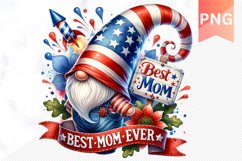 Best Mom Ever - 4th Of July Sublimation - Clipart PNG Design Product Image 1