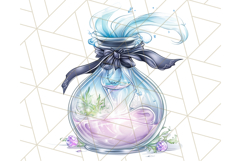 Gothic Fairy &amp; Potion Clipart, Dark Fantasy PNG Printable Product Image 4