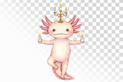Halloween Axolotl Candelabra Balance Spooky Fun PNG Uparupa Product Image 1