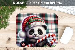 Christmas Panda Mouse Pad Sublimation - Animal PNG Design Product Image 1