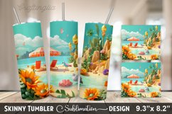 Summer Tumbler Sublimation Design Product Image 1