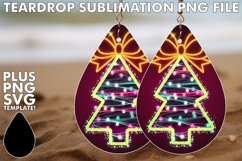Cheerful Teardrop Earrings MAGIC, Neon Xmas Product Image 1