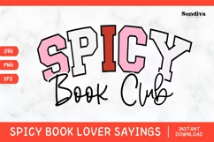 Printable Spicy Book Lover SVG | Spicy Book Club Product Image 1