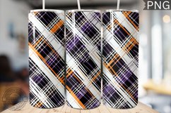Halloween Plaid Pattern Tumbler Wrap - High Quality 300 Dpi Product Image 1