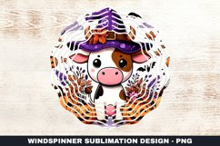 Halloween Cow Wind Spinner Sublimation Design Product Image 1