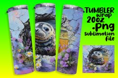Springtime 3D Wall Hole Wrap: Adorable Tumbler Design Product Image 1