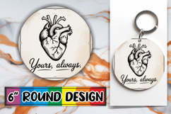 Timeless Circle Car Coasters PNG, Heart Quote Product Image 1