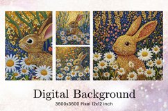 Easter Bunny Background Backdrop Rabbit Wallpaper Wall Art Product Image 1