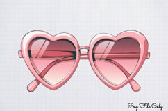 Retro Valentine Day Clipart PNG Product Image 1