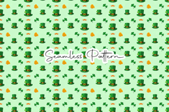 St Patrick Fun Seamless Pattern Set - Leprechaun &amp; Clovers Product Image 7