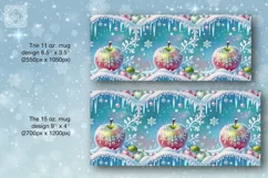 Frozen Apple Christmas Vibe mug wrap. 11&15oz Product Image 2
