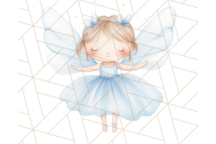 Pastel Blue Fairy Garden Clipart, Enchanted Cottagecore Png Product Image 4