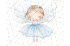 Pastel Blue Fairy Garden Clipart, Enchanted Cottagecore Png Product Image 4