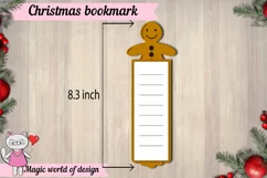 Christmas Bookmark SVG, LayeredS anta Claus gingerbread Product Image 5
