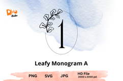 Minimalist Botanical Monogram Product Image 1